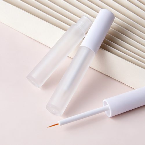 2ml Injection Molded Empty Tube for Lash Adhesive, split layout frosted empty eyelash serum tube with brush applicator