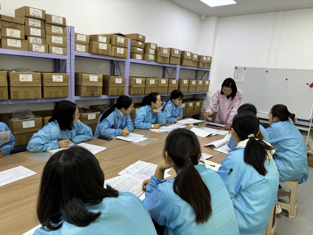 Quality & Process Training for Our Team Just Lady team training for quality control and process standards in cosmetic packaging production