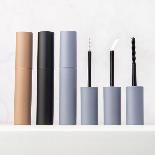 4ml Double Layer Nested Empty Eyelash Tube with Applicator Wand, three matte color full set display for lash cosmetic packaging