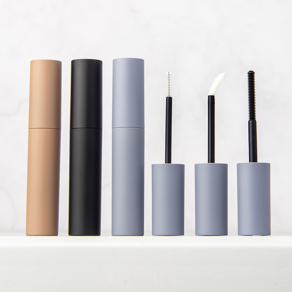 4ml Double Layer Nested Empty Eyelash Tube with Applicator Wand, three matte color full set display for lash cosmetic packaging